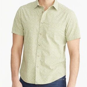 UNTUCKit Byers button down short sleeve light blue vine print size medium slim
